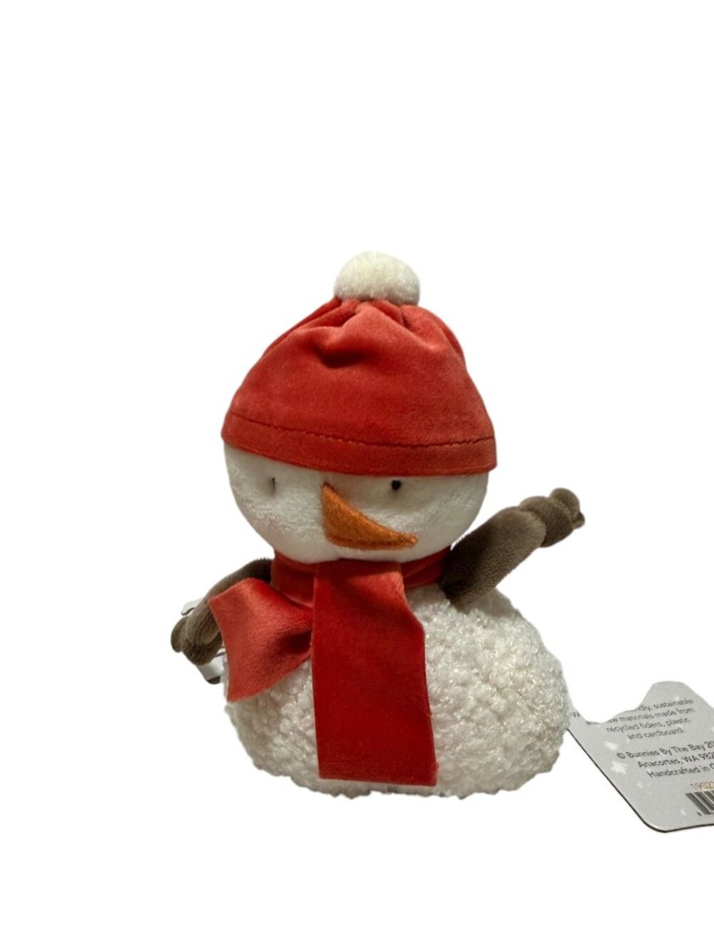 Bunnies By The Bay Marshmallow Snowman Set of 4 Plush Toys With Tags Christmas - Picture 5 of 10
